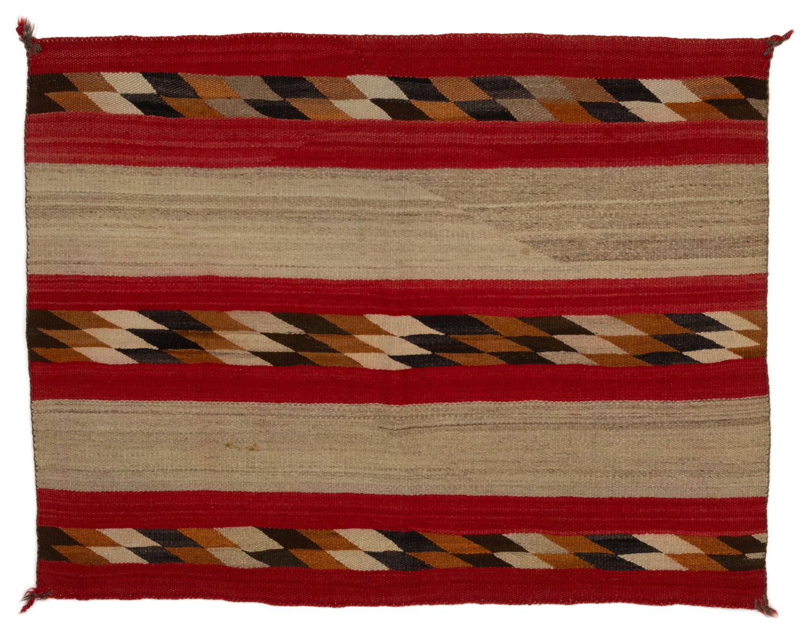 NATIVE AMERICAN NAVAJO WOOL WEAVING / SADDLE BLANKET (1 of 1)