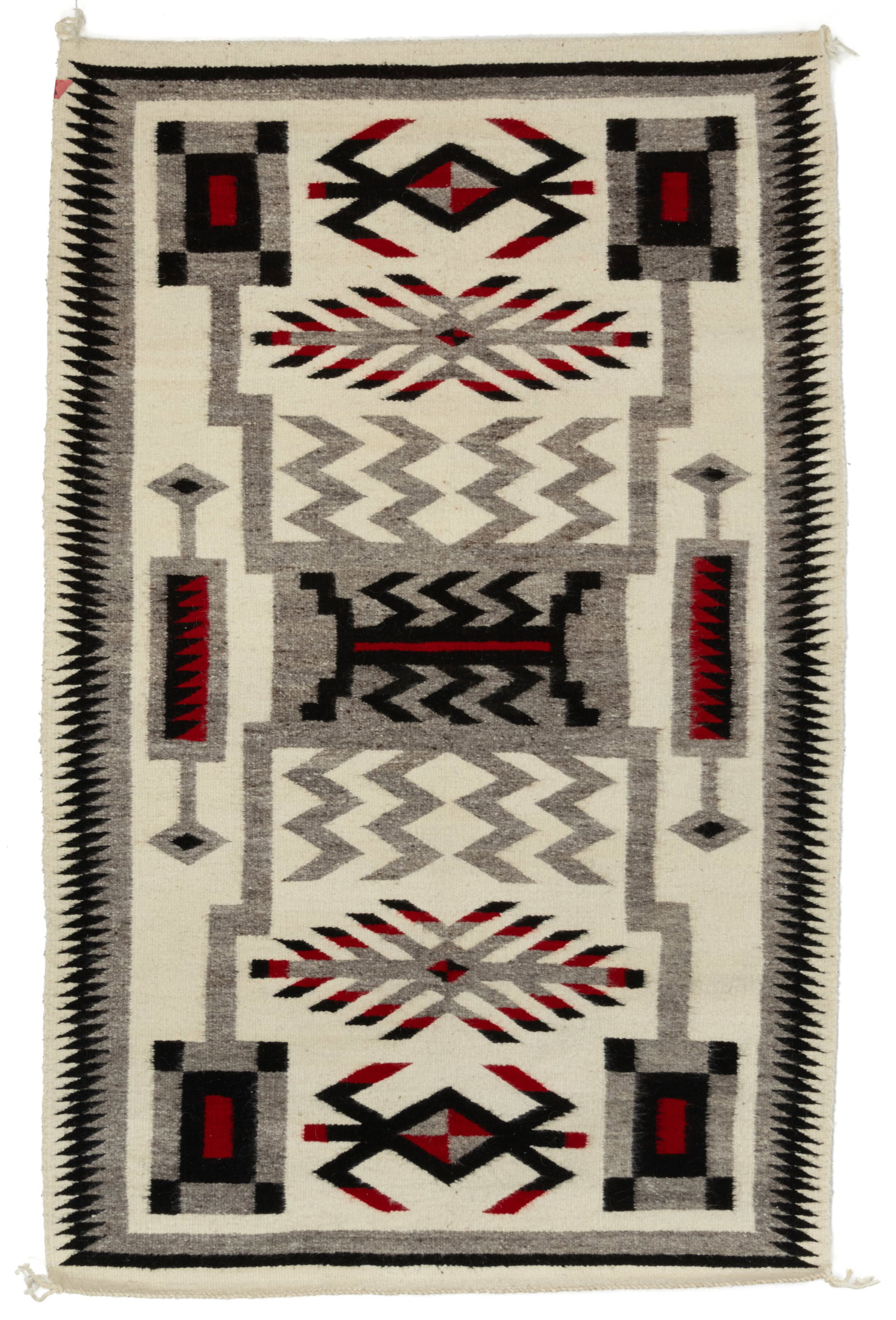 NATIVE AMERICAN NAVAJO "STORM PATTERN" WOOL BLANKET / RUG (1 of 1)