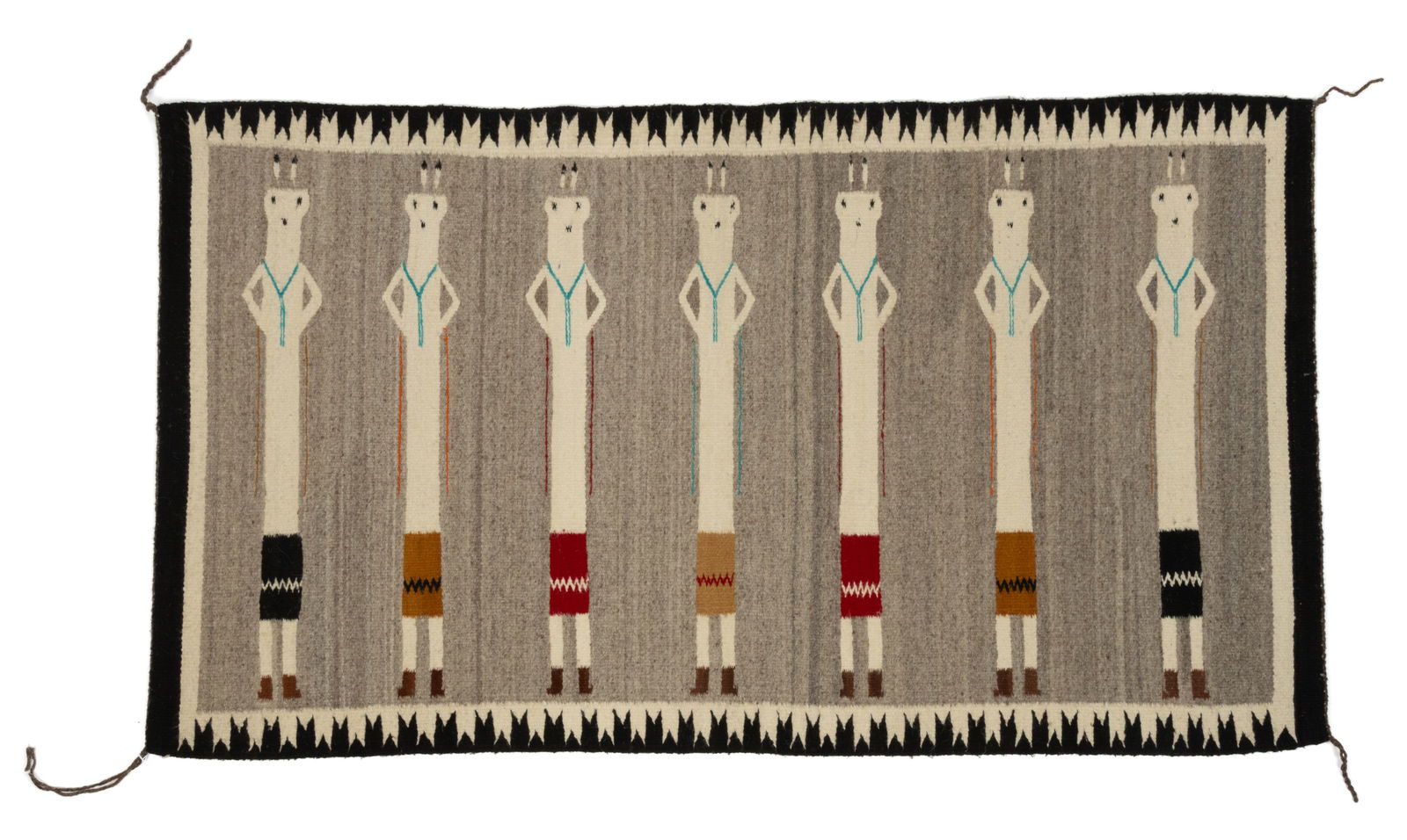 NATIVE AMERICAN NAVAJO YEI WOOL RUG (1 of 1)