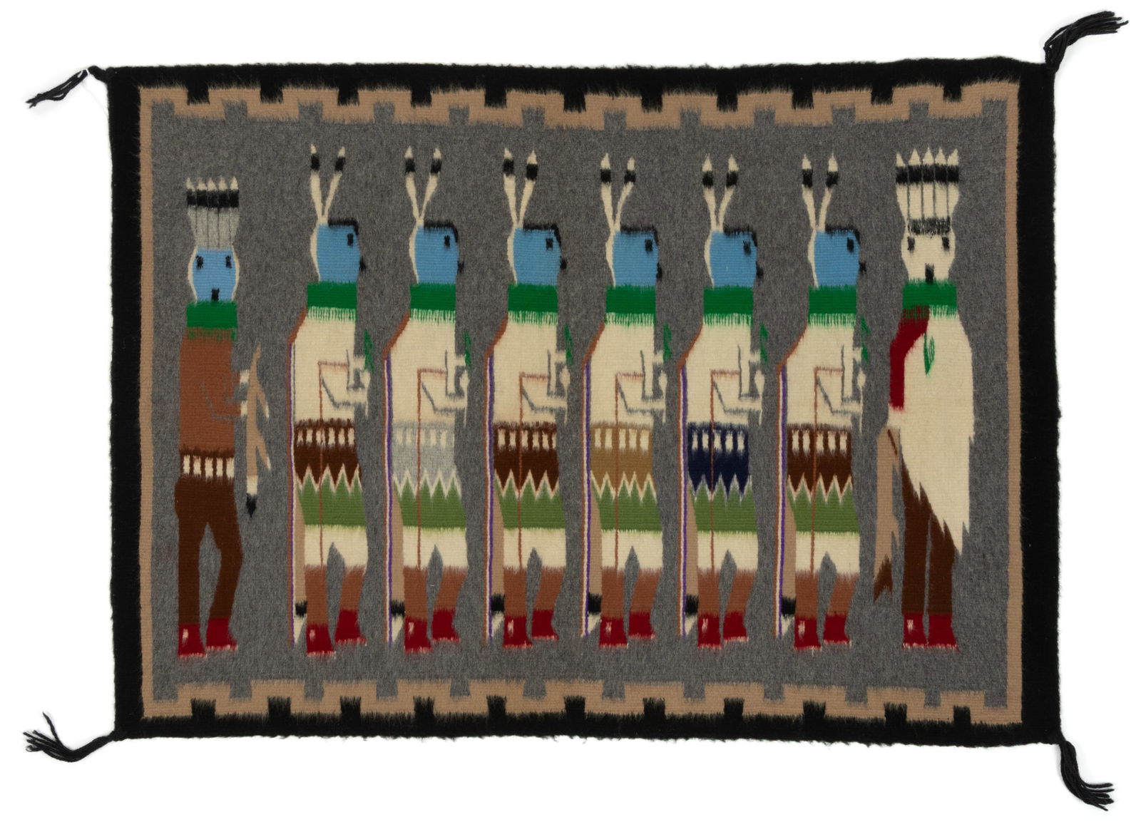ISABELLE DALE (NAVAJO) NATIVE AMERICAN YEI WOOL RUG (1 of 1)