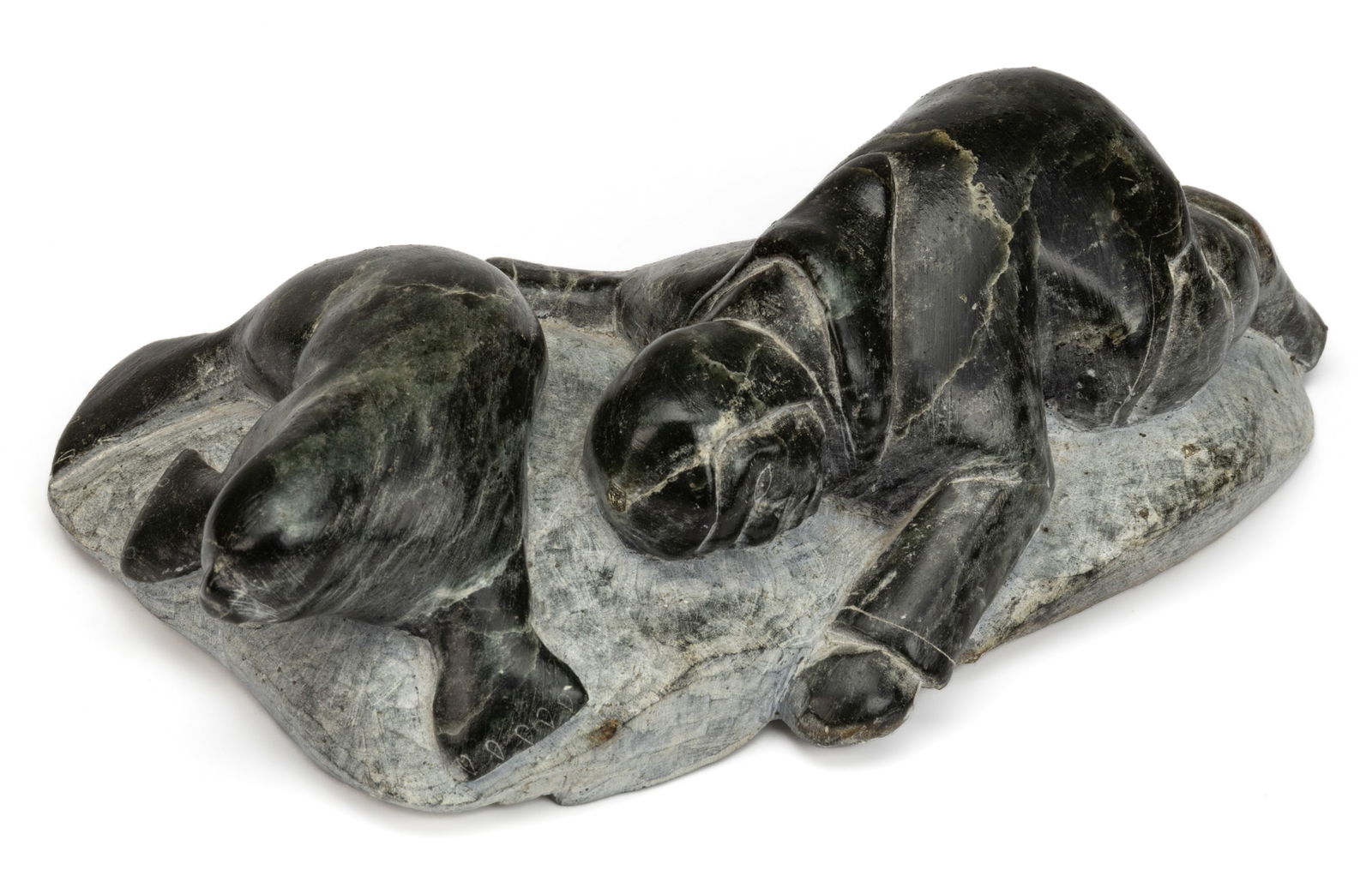 JAMES ALASUAQ AMITTU (CANADIAN INUIT, PUVIRNITUQ, B. 1955) CARVED SOAPSTONE FIGURE (1 of 4)