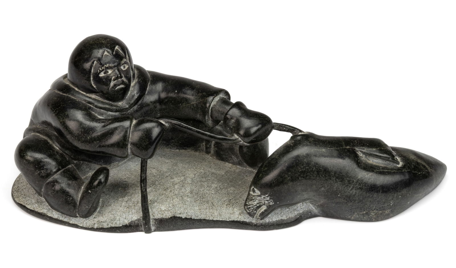 PETER BOY ITUKALLA (CANADIAN INUIT, PUVIRNITUQ, B. 1954) CARVED SOAPSTONE FIGURE (1 of 4)