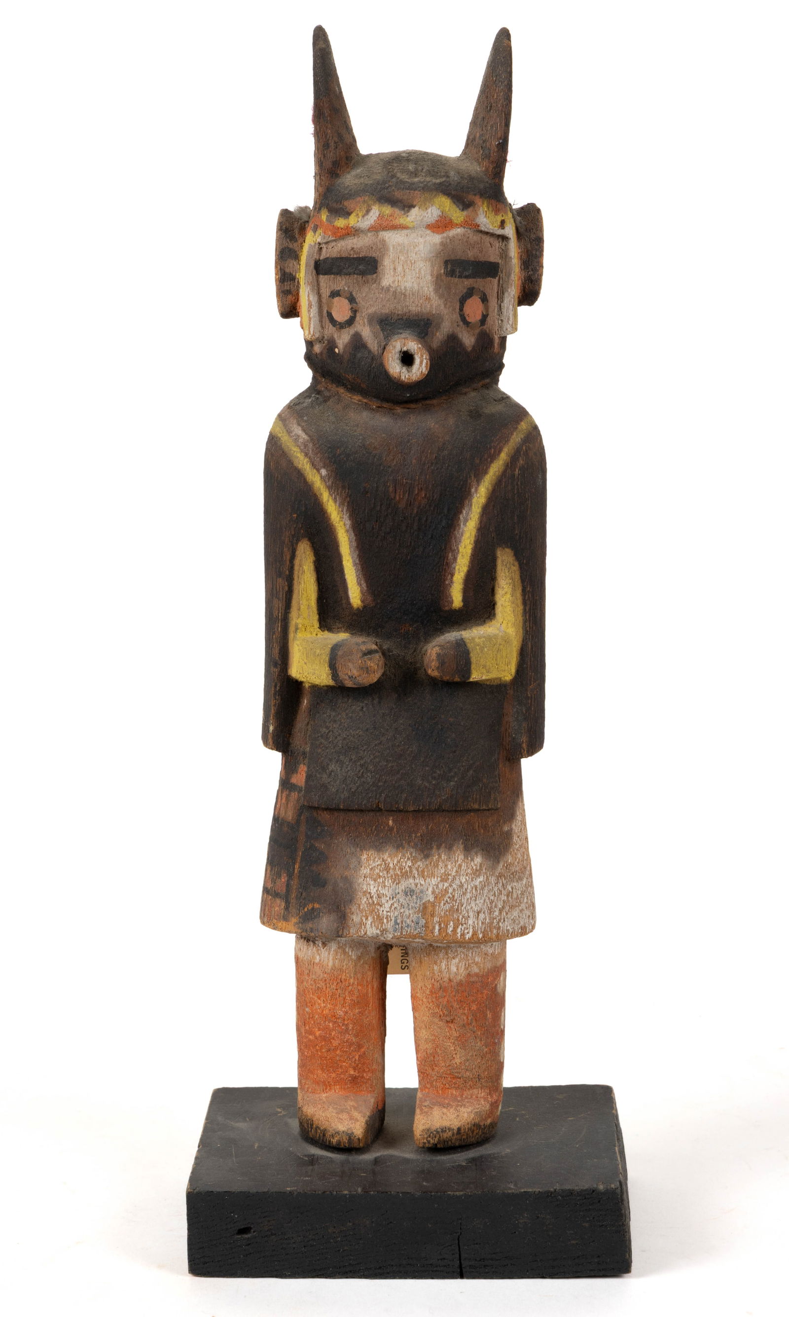 WILSON TAWAQUAPTEWA (HOPI, 1870-1960), ATTRIBUTED, ANTIQUE NATIVE AMERICAN CARVED WOOD KACHINA DOLL (1 of 4)