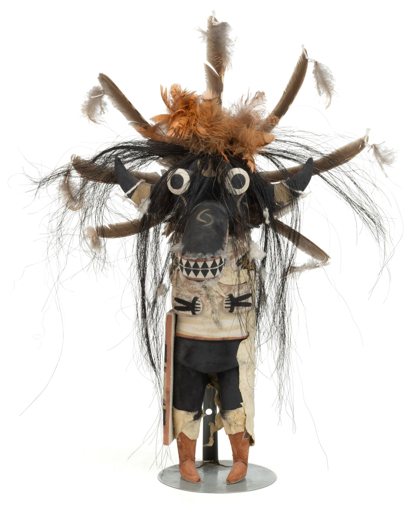 RANDY BROKESHOULDER (HOPI, B. 1983) NATIVE AMERICAN CARVED KACHINA NATASHKA DOLL (1 of 3)