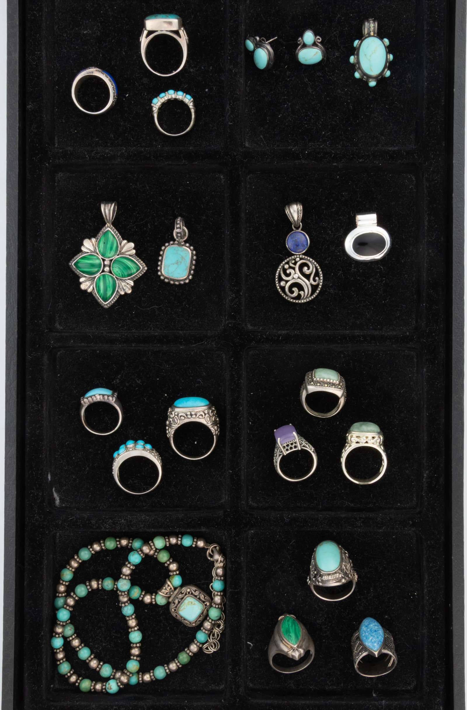 VINTAGE / CONTEMPORARY THAI STERLING SILVER JEWELRY, LOT OF 20 PIECES (1 of 1)