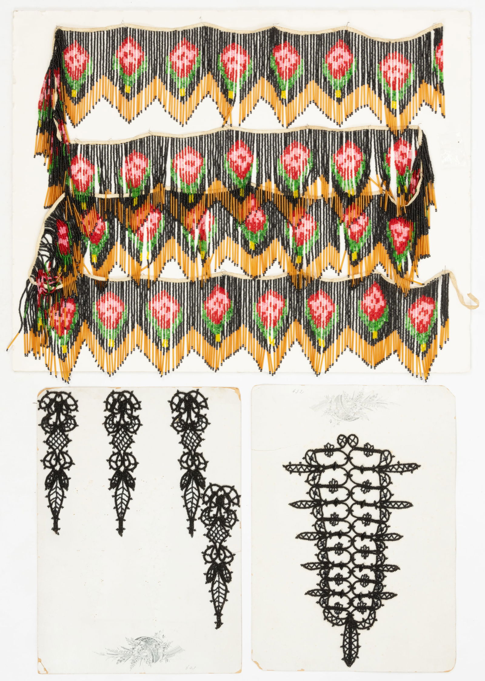 VICTORIAN / ANTIQUE AND VINTAGE BEADWORK ARTICLES, LOT OF THREE (1 of 3)