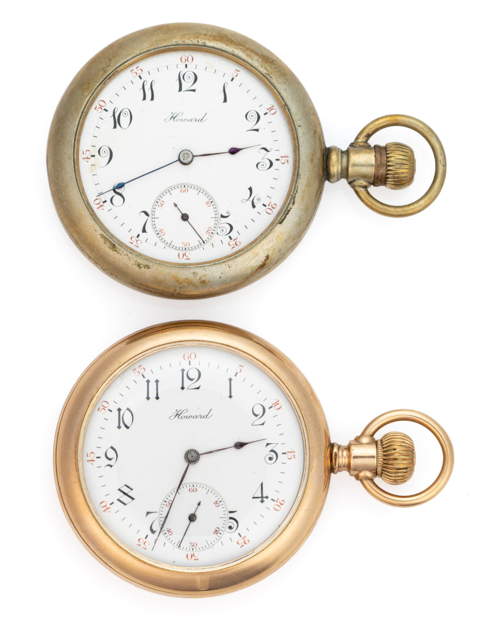 E. HOWARD 17-JEWEL MODEL 1905 POCKET WATCHES, LOT OF TWO (1 of 3)