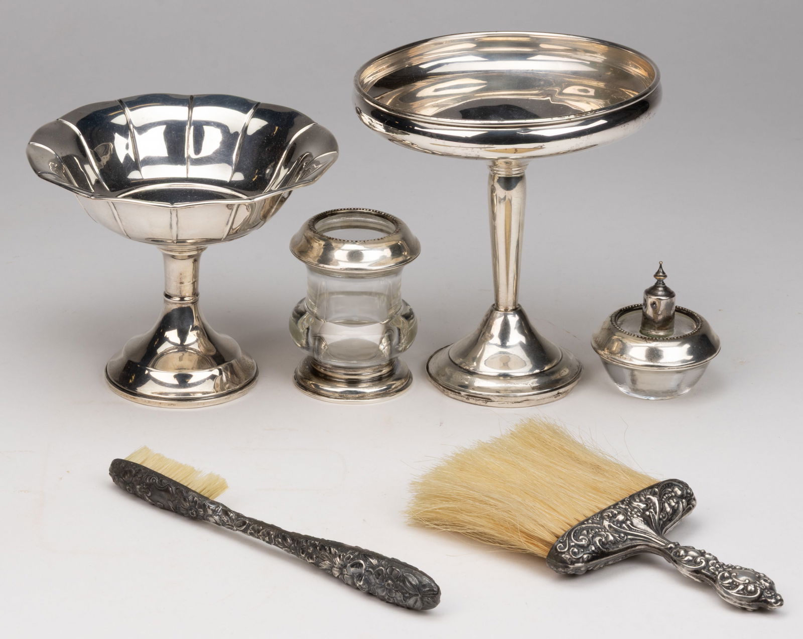 ASSORTED WEIGHTED STERLING AND OTHER ARTICLES, LOT OF SIX (1 of 1)