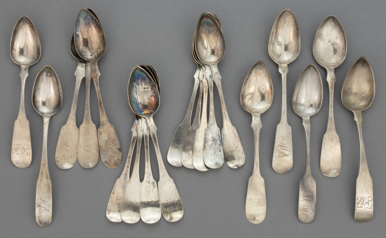 PENNSYLVANIA COIN SILVER TEASPOONS, LOT OF 19 (1 of 1)