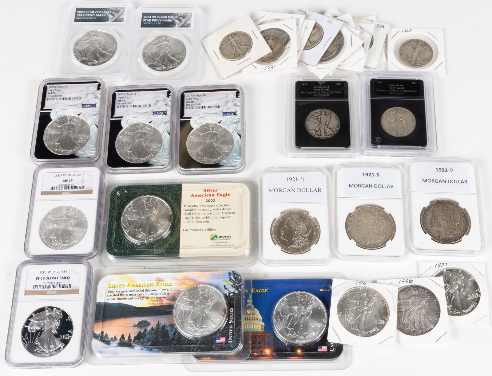 ASSORTED UNITED STATES SILVER DOLLAR COINS, LOT OF 33 (1 of 1)
