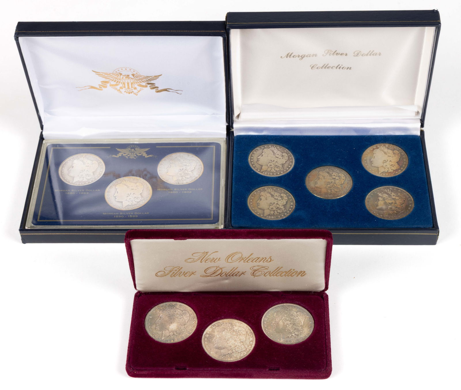 ASSORTED UNITED STATES MORGAN SILVER DOLLAR COINS, LOT OF 11 (1 of 4)