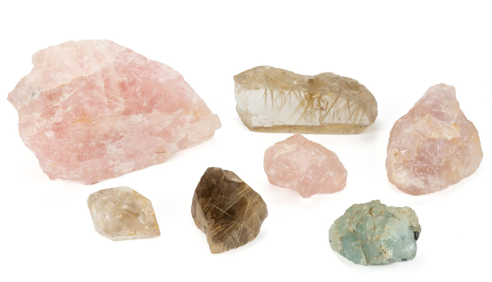 ASSORTED QUARTZ AND OTHER MINERAL / CRYSTAL SPECIMENS, LOT OF SEVEN (1 of 1)