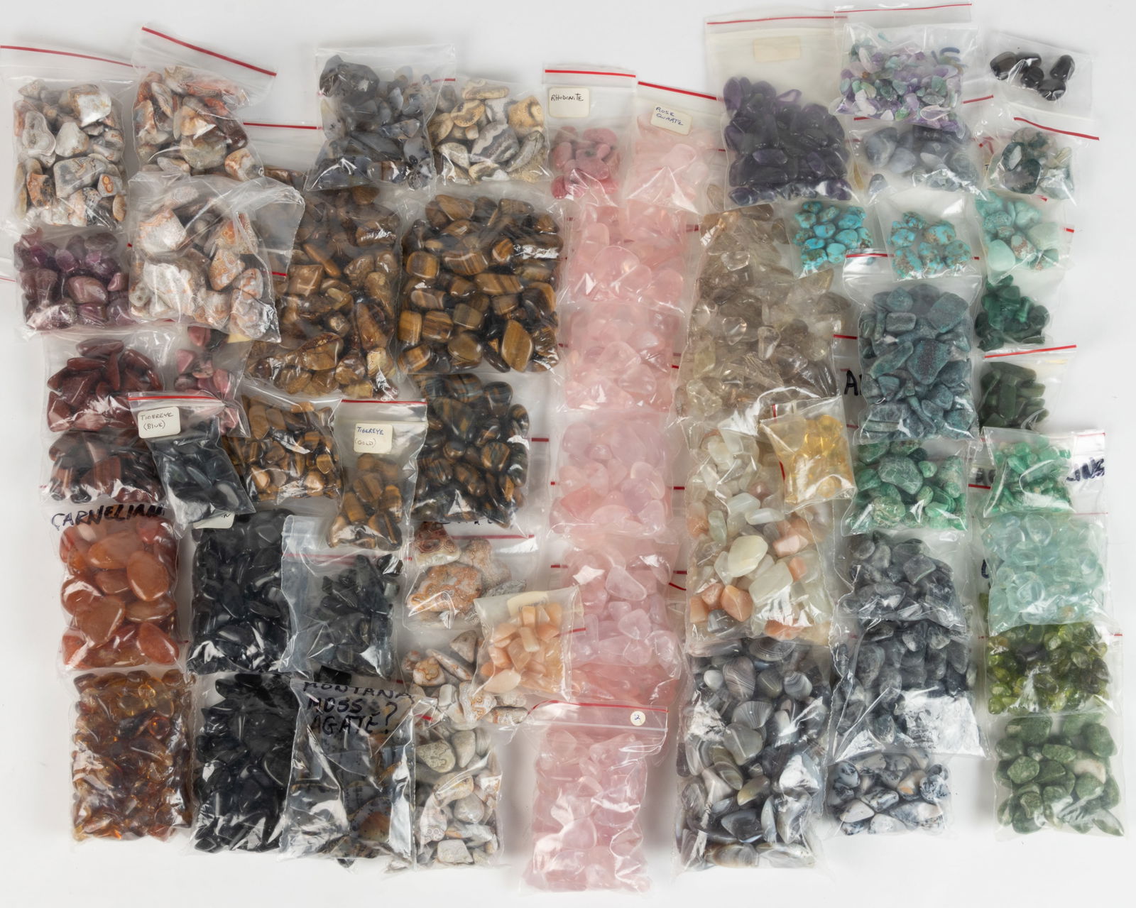 ASSORTED TUMBLED MINERALS / CRYSTALS AND ROCKS, UNCOUNTED LOT (1 of 4)