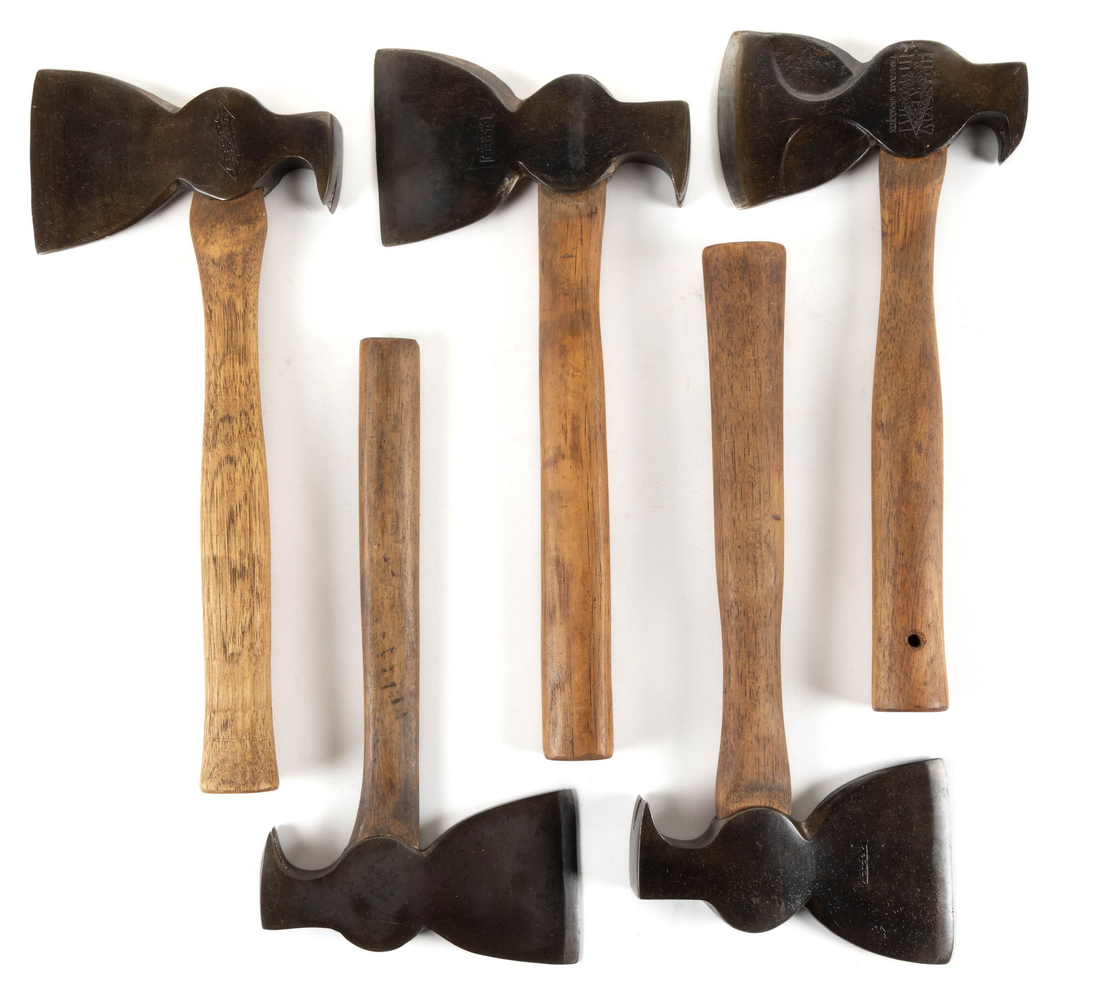 ASSORTED MANUFACTURERS VINTAGE AXES / CLAW - CARPENTER HATCHETS, LOT OF FOUR (1 of 1)