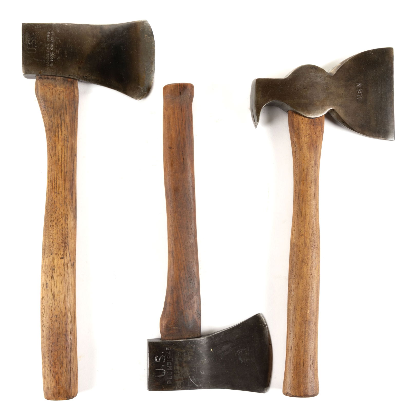 ASSORTED ARMED FORCES / MILITARY VINTAGE AXES / HATCHETS, LOT OF THREE (1 of 1)