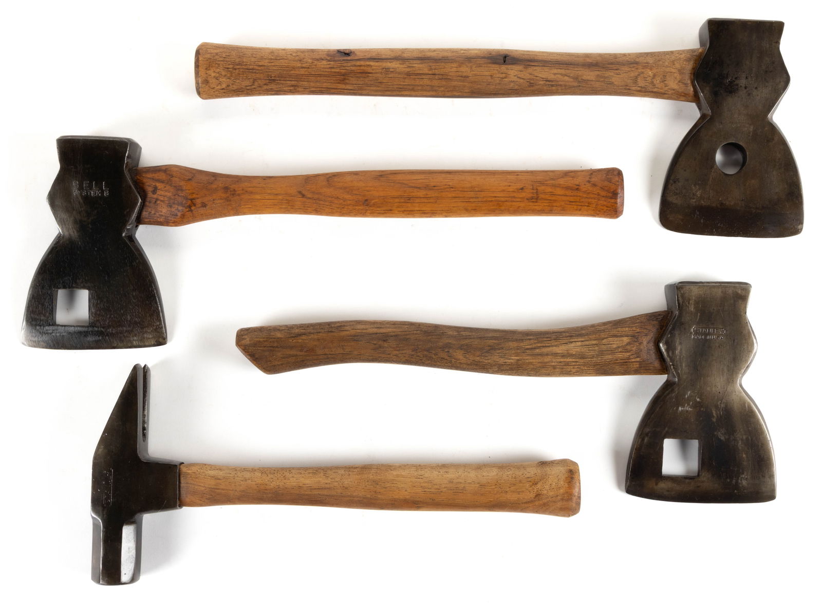 ASSORTED "BELL SYSTEM" SIGNED STANLEY AND RELATED VINTAGE LINEMAN'S HAND TOOLS, LOT OF FOUR (1 of 1)