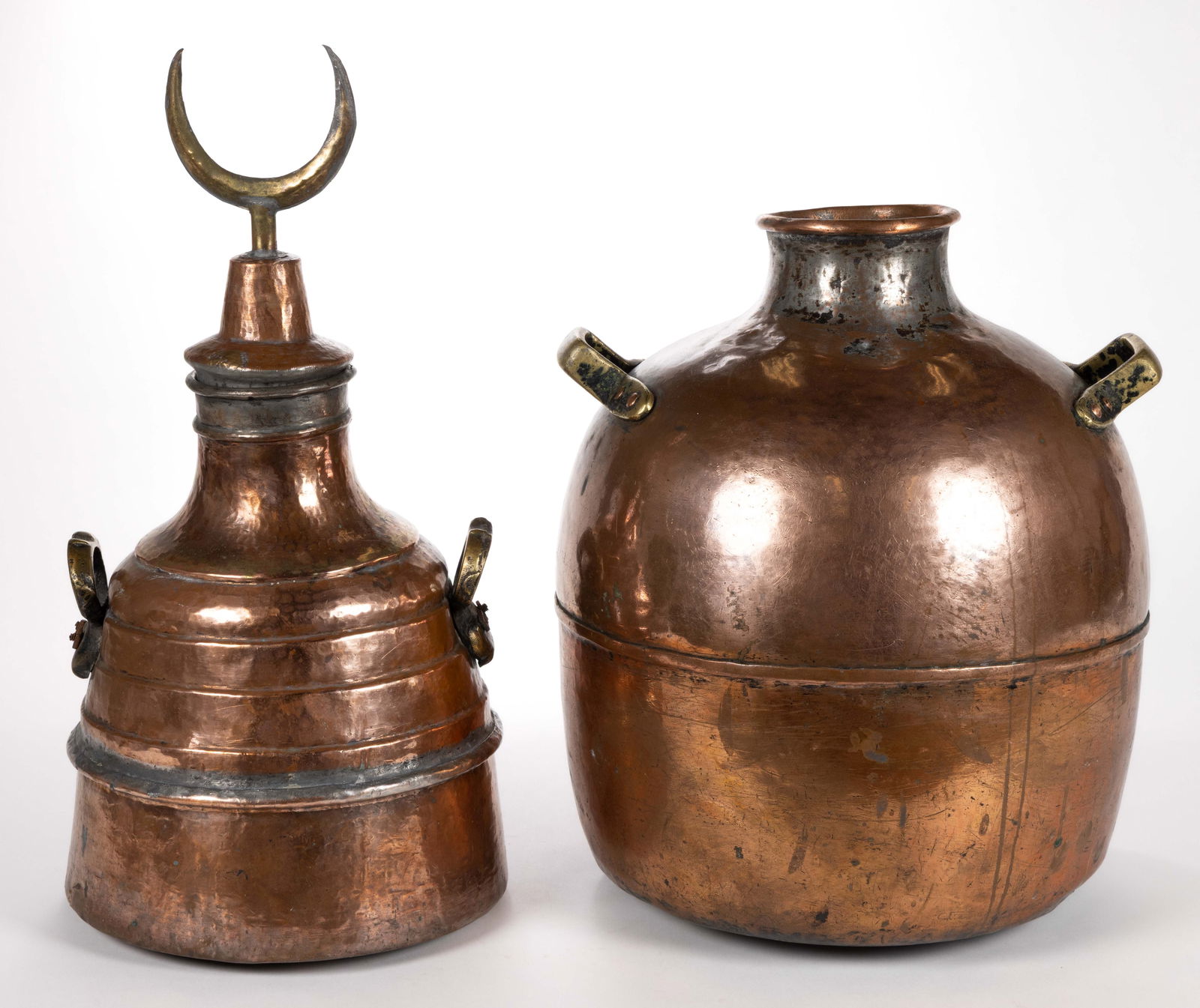 ASSORTED OVERSIZED COPPER VESSELS, LOT OF TWO (1 of 4)