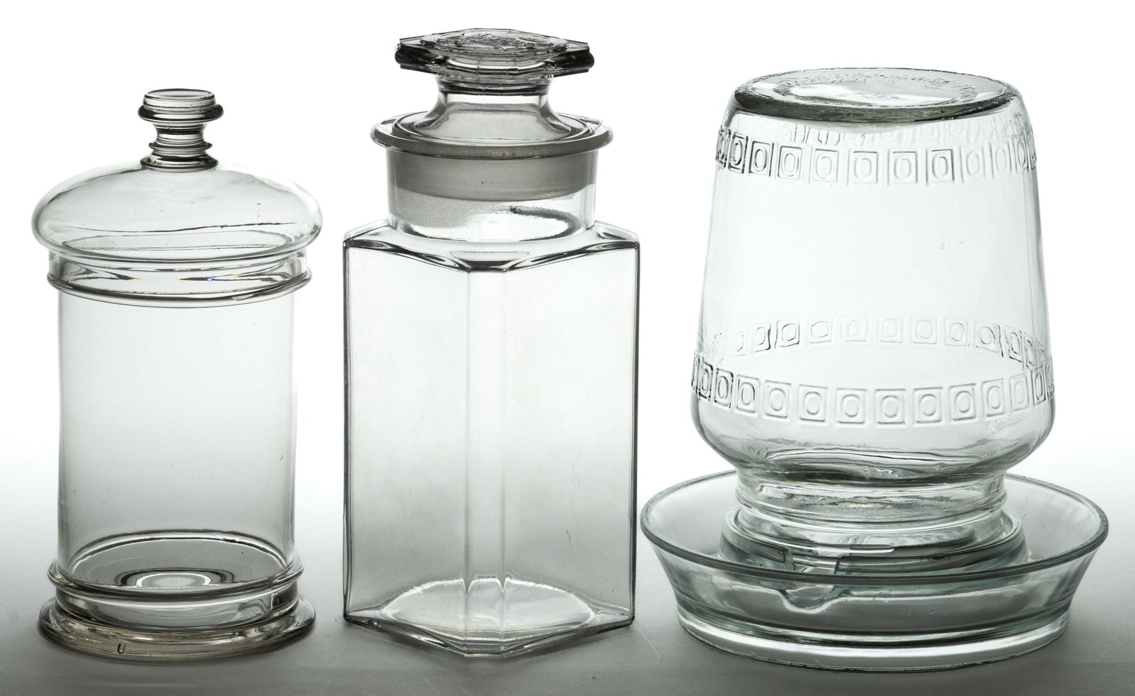 ASSORTED GLASS COUNTRY STORE AND OTHER ARTICLES, LOT OF THREE (1 of 1)