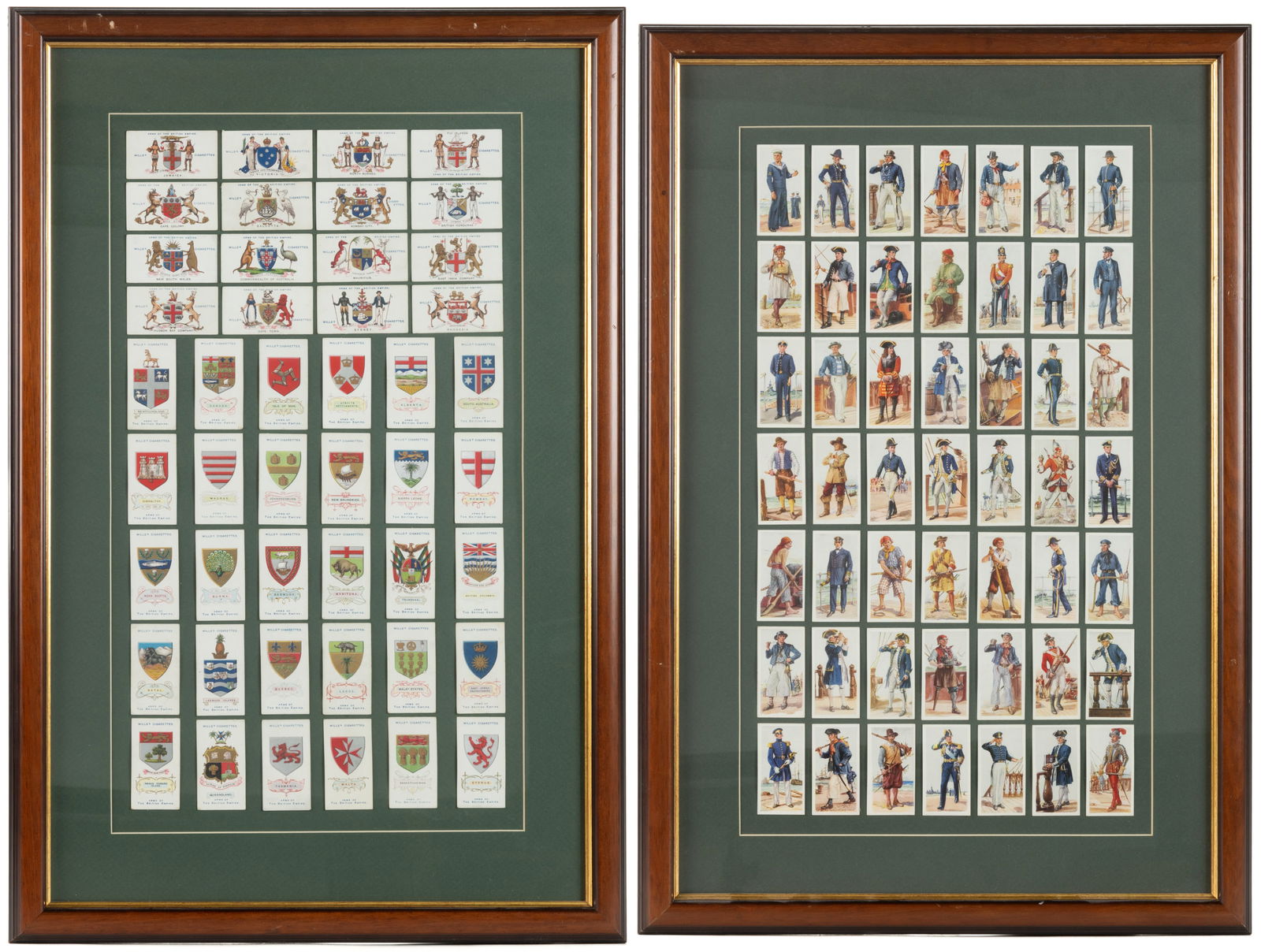 PLAYER'S CIGARETTES TOBACCO CARD COLLECTION IN TWO FRAMES (1 of 5)