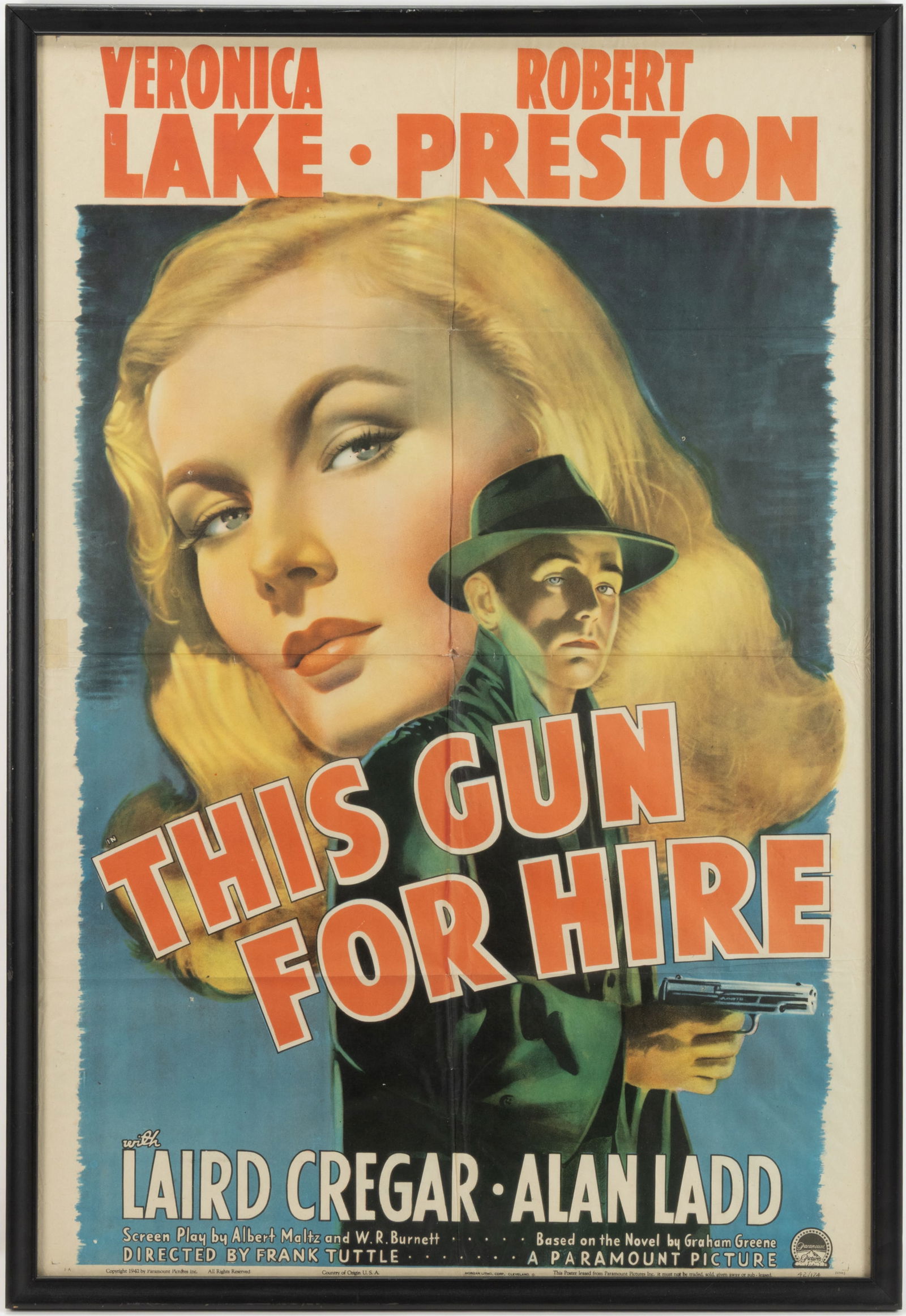 ORIGINAL THIS GUN FOR HIRE (PARAMOUNT, 1942) MOVIE POSTER (1 of 7)