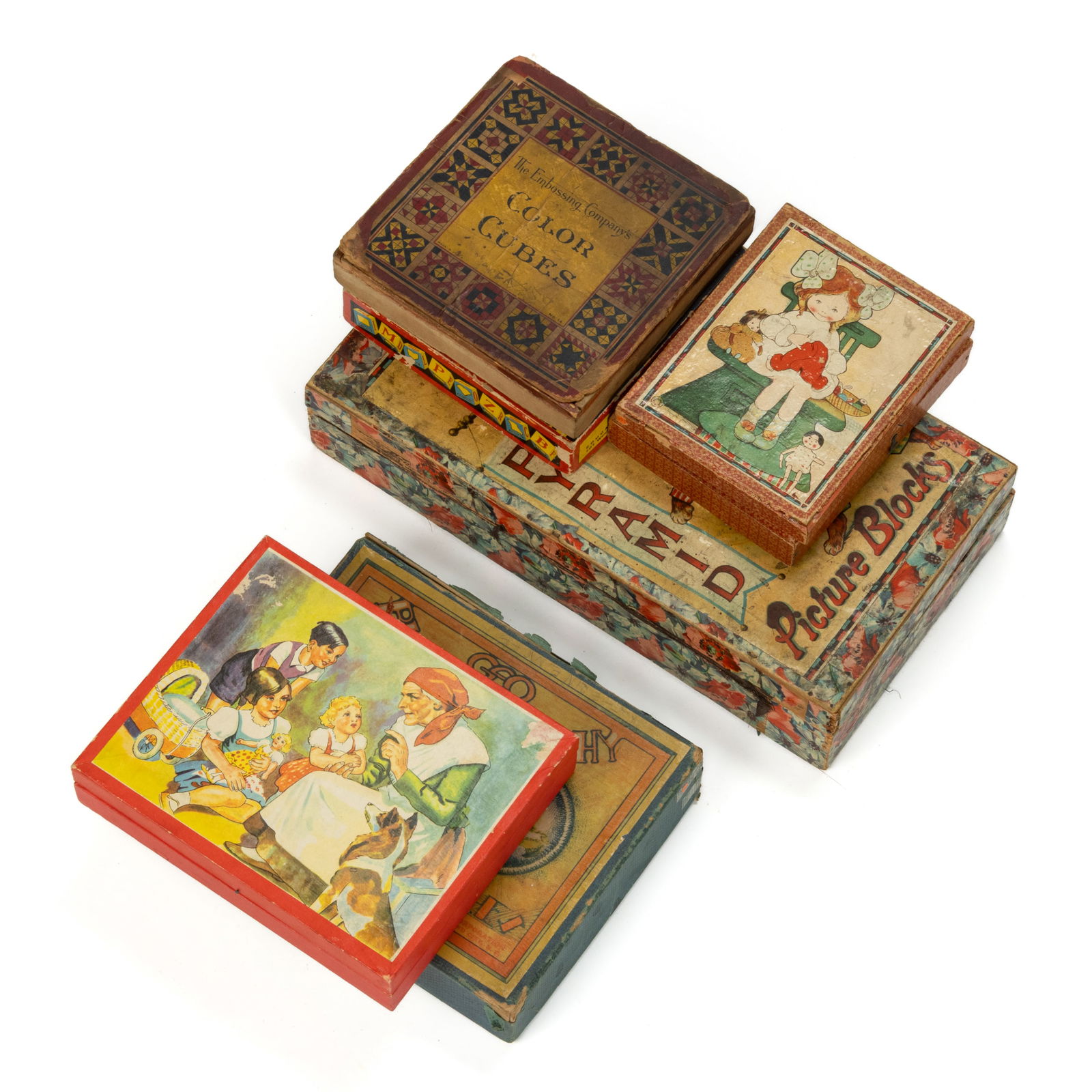 ASSORTED CHILDREN'S PUZZLE BLOCKS, LOT OF SIX SETS (1 of 2)