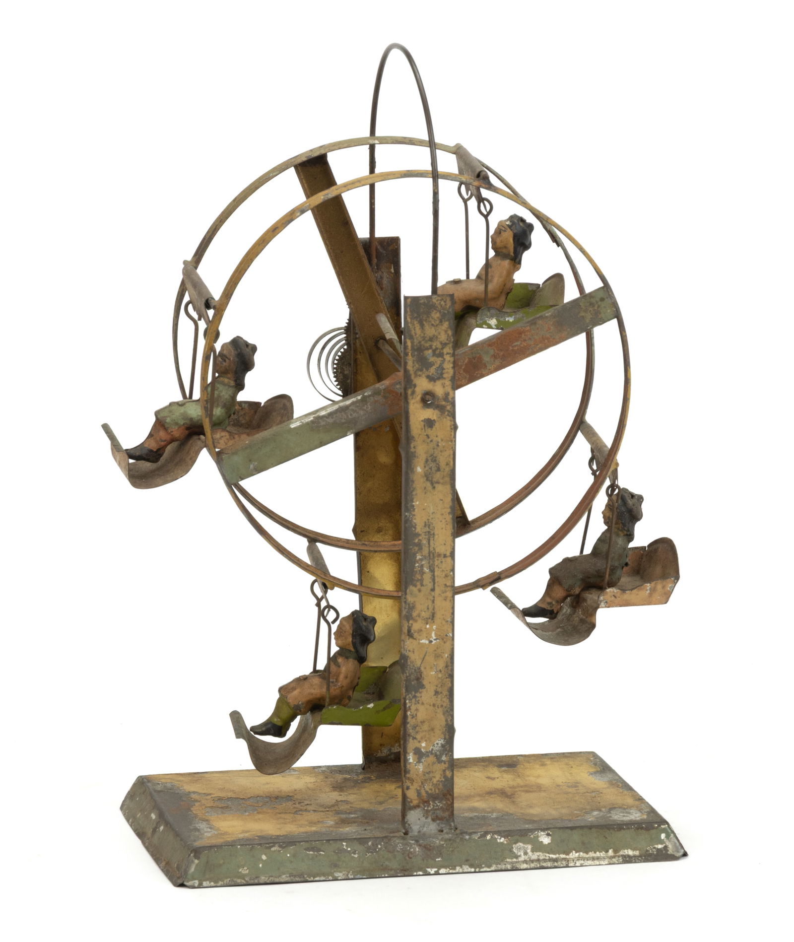 ANTIQUE TIN MECHANICAL WIND-UP FERRIS WHEEL TOY (1 of 2)