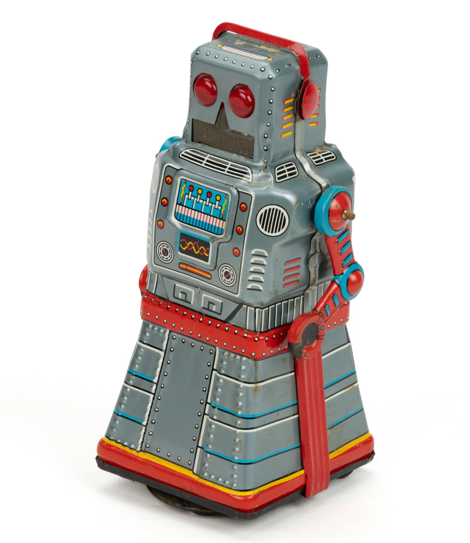 KO / YOSHIYA / VONEZAWA TIN LITHOGRAPHED MECHANICAL FRICTION ROLLING ATOM ROBOT (1 of 2)