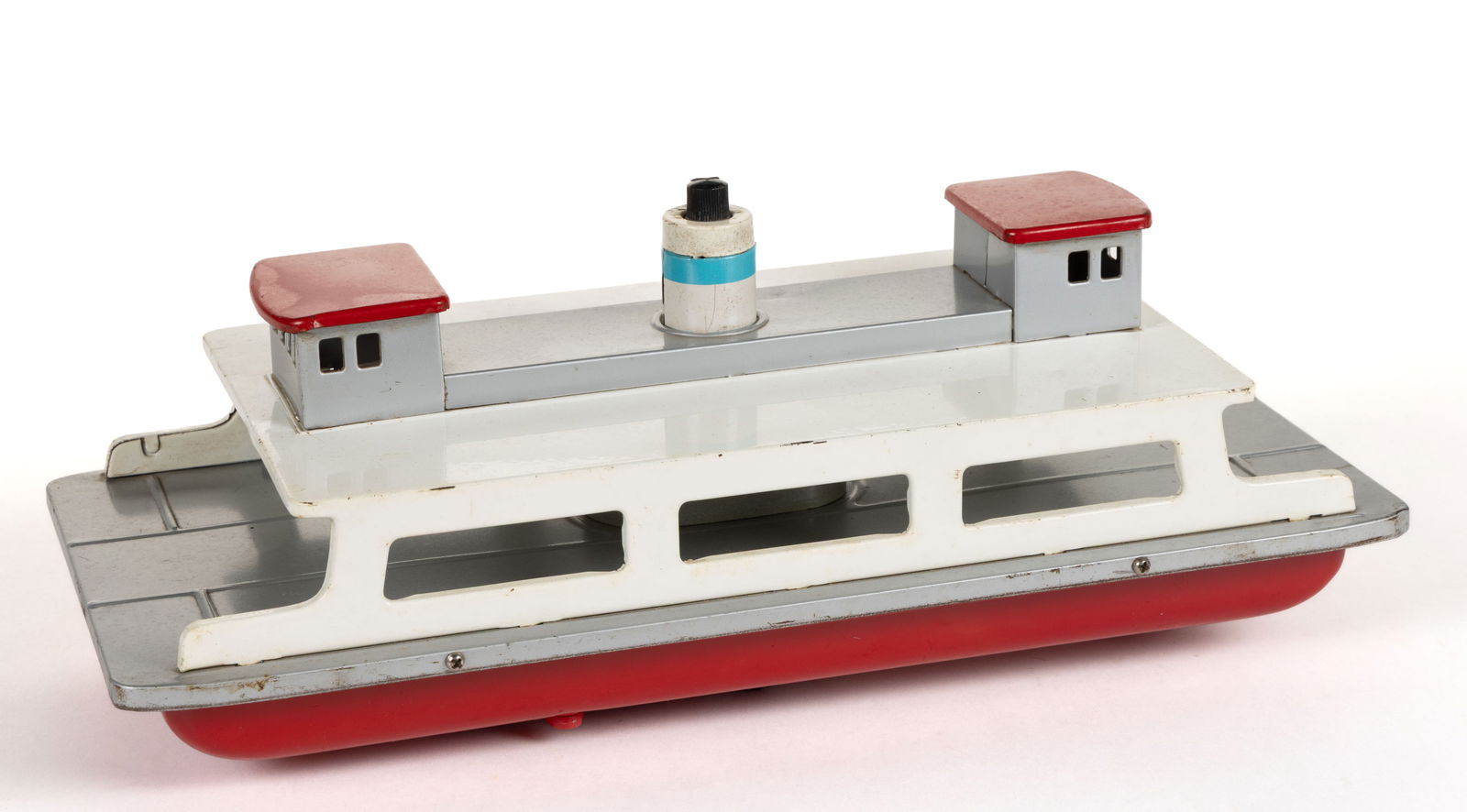 SEARS JAPANESE TIN LITHOGRAPH TURNPIKE LINE BATTERY-OPERATED CAR FERRY BOAT TOY (1 of 3)