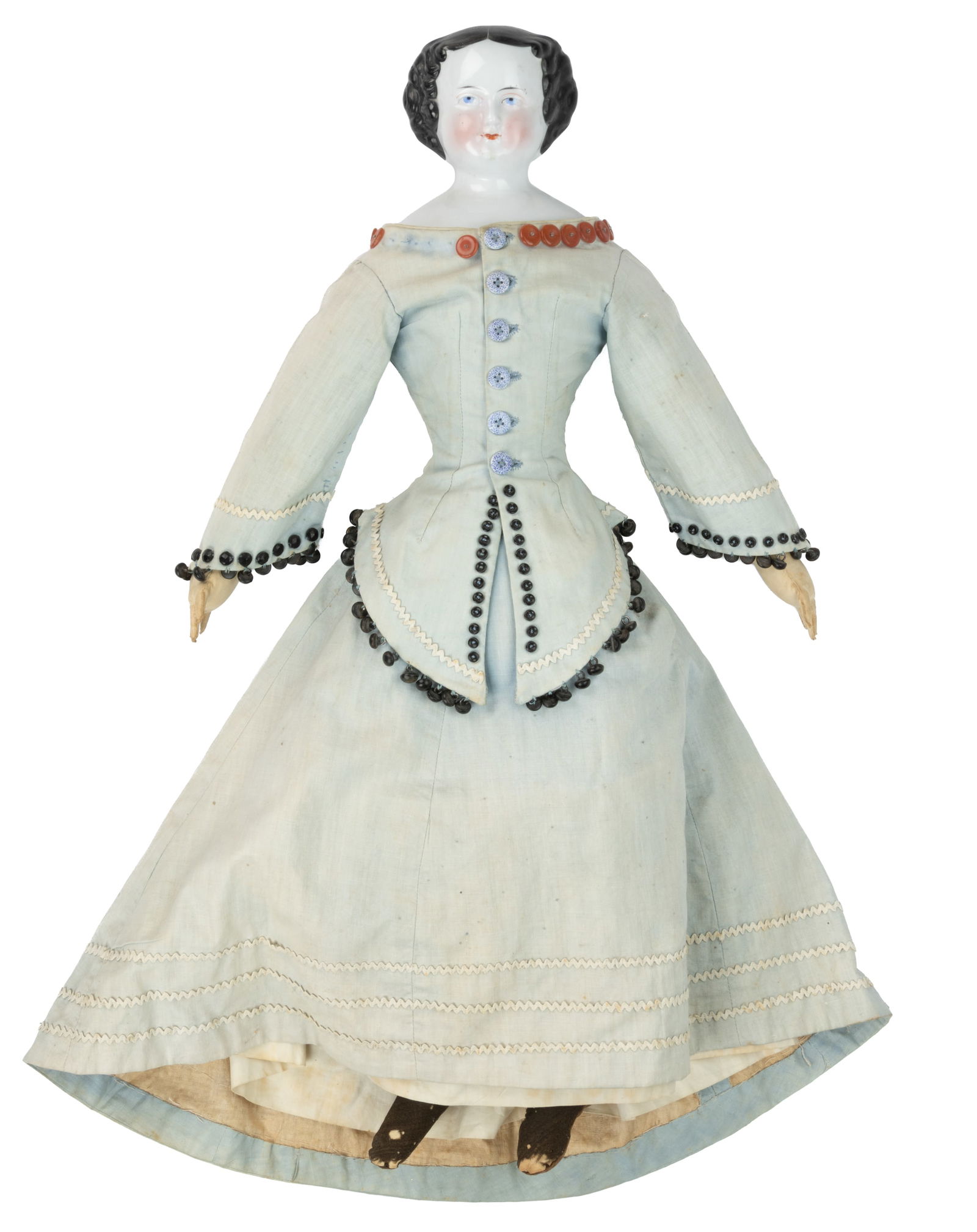 GERMAN CHINA HEAD LARGE LADY DOLL (1 of 6)