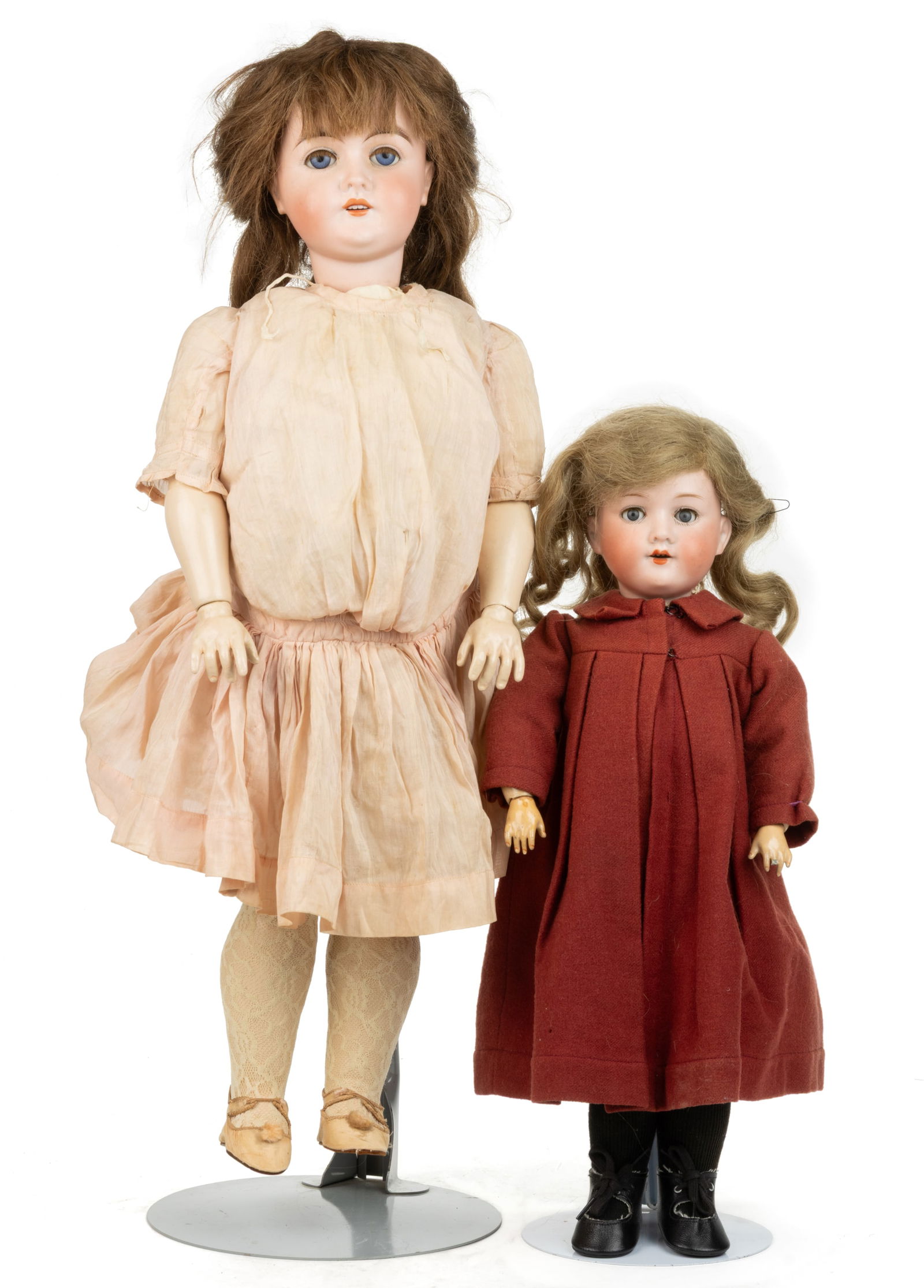 ASSORTED GERMAN BISQUE-HEAD DOLLS, LOT OF TWO (1 of 8)