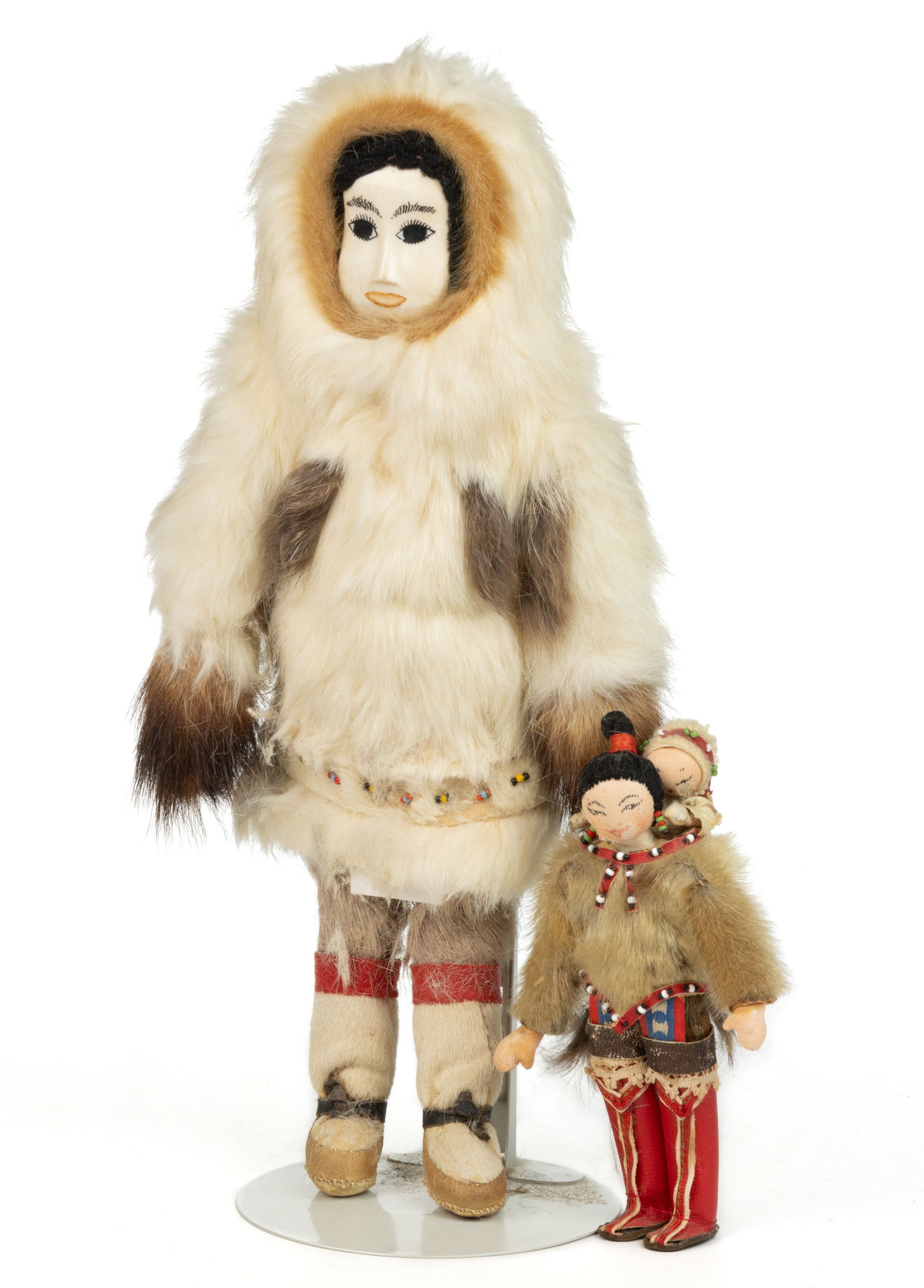 ASSORTED VINTAGE ESKIMO DOLLS, LOT OF TWO (1 of 3)