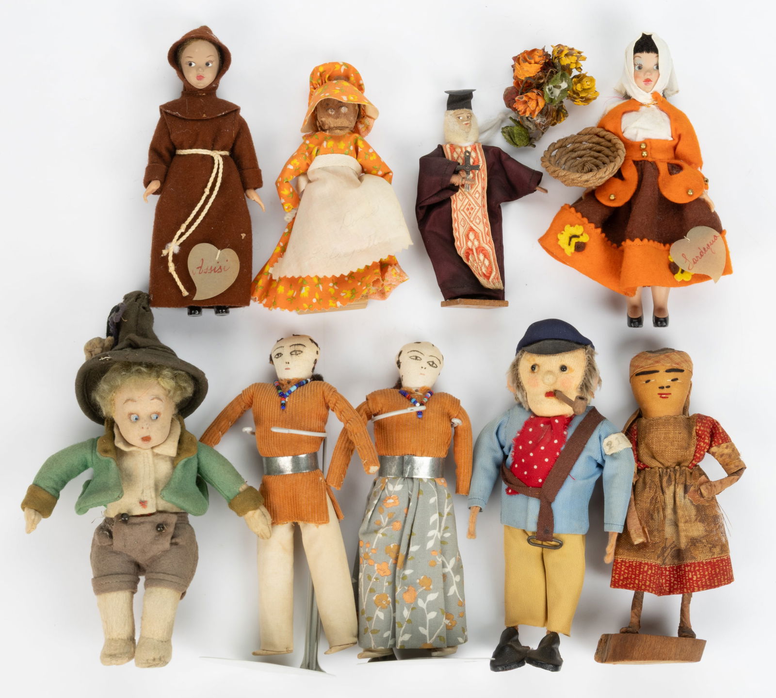 ASSORTED VINTAGE DOLLS, LOT OF NINE (1 of 2)