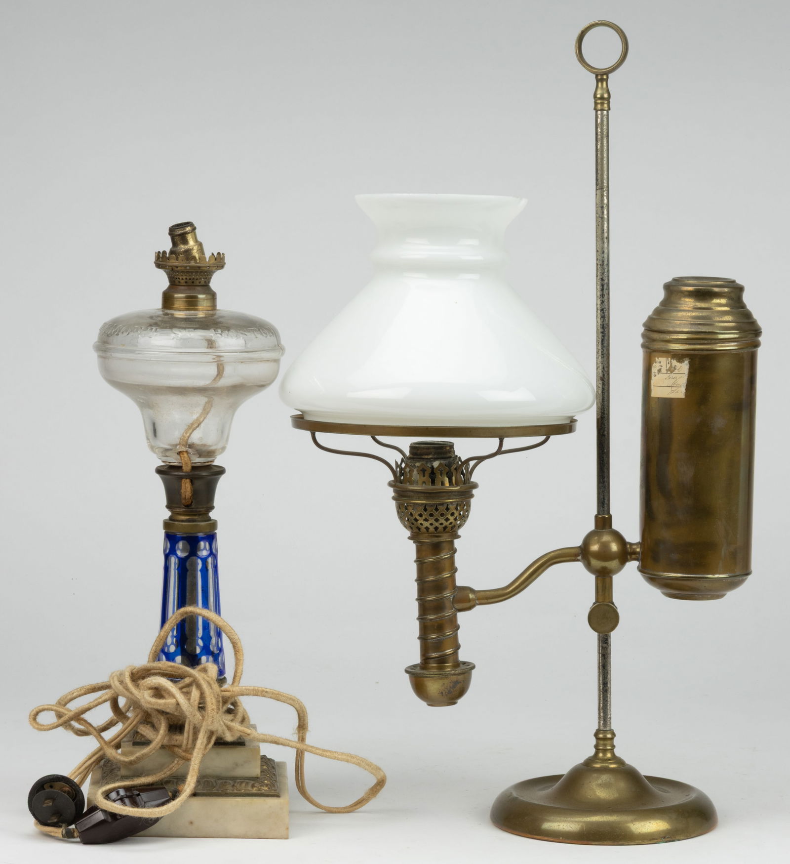 ASSORTED KEROSENE STAND LAMPS, LOT OF TWO (1 of 1)