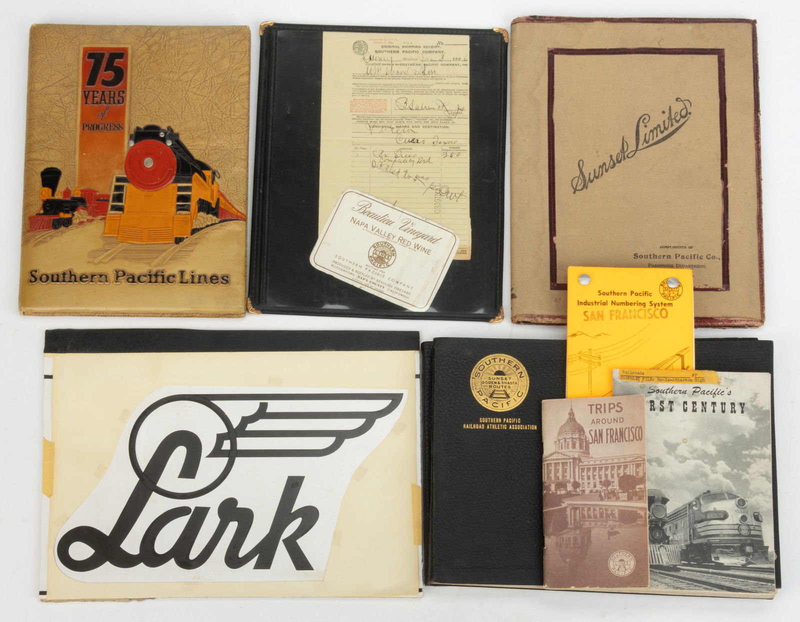 SOUTHERN PACIFIC RAILROAD VOLUMES AND PRINTED MATERIALS, LOT OF TEN (1 of 1)