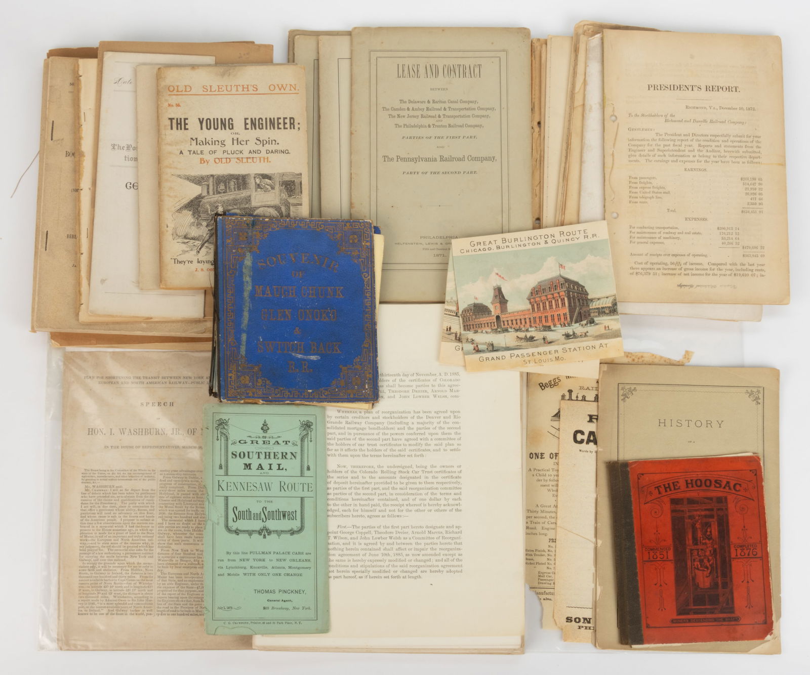 ANTIQUARIAN RAILROAD PRINTED MATERIALS, UNCOUNTED LOT (1 of 1)