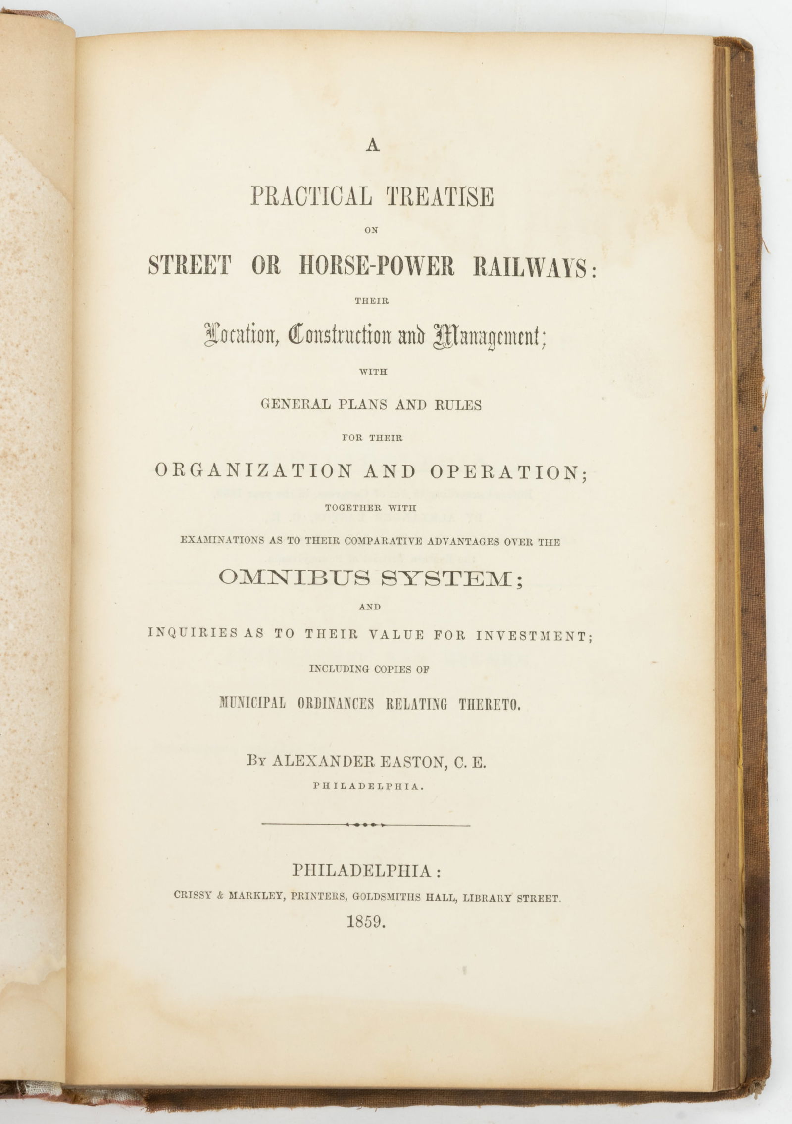 ANTIQUARIAN RAILWAY TREATISE VOLUME (1 of 3)