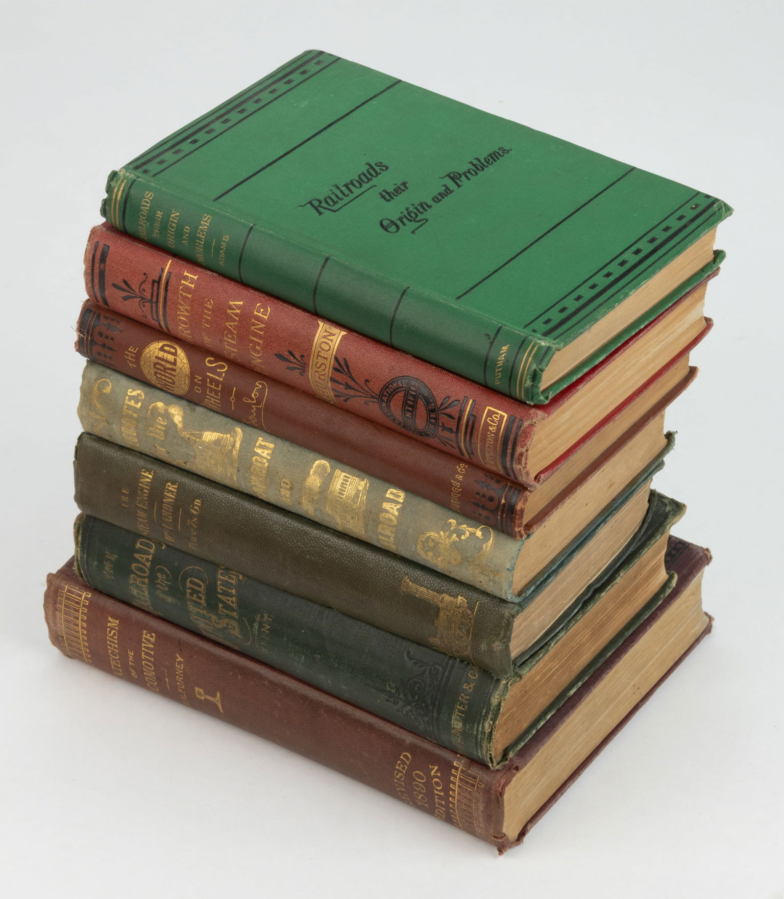 ANTIQUARIAN RAILROAD HISTORICAL VOLUMES, LOT OF SEVEN (1 of 1)