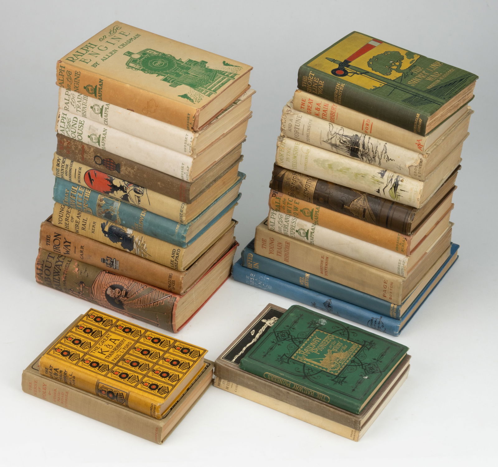 ANTIQUARIAN RAILROAD FICTION VOLUMES, LOT OF 24 (1 of 1)
