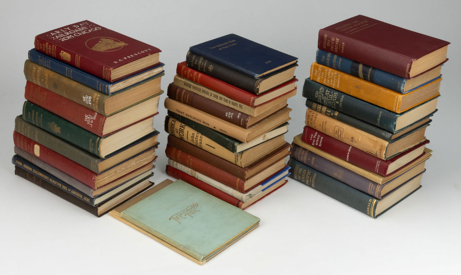 ANTIQUARIAN RAILROAD HISTORICAL VOLUMES, LOT OF 34 (1 of 1)