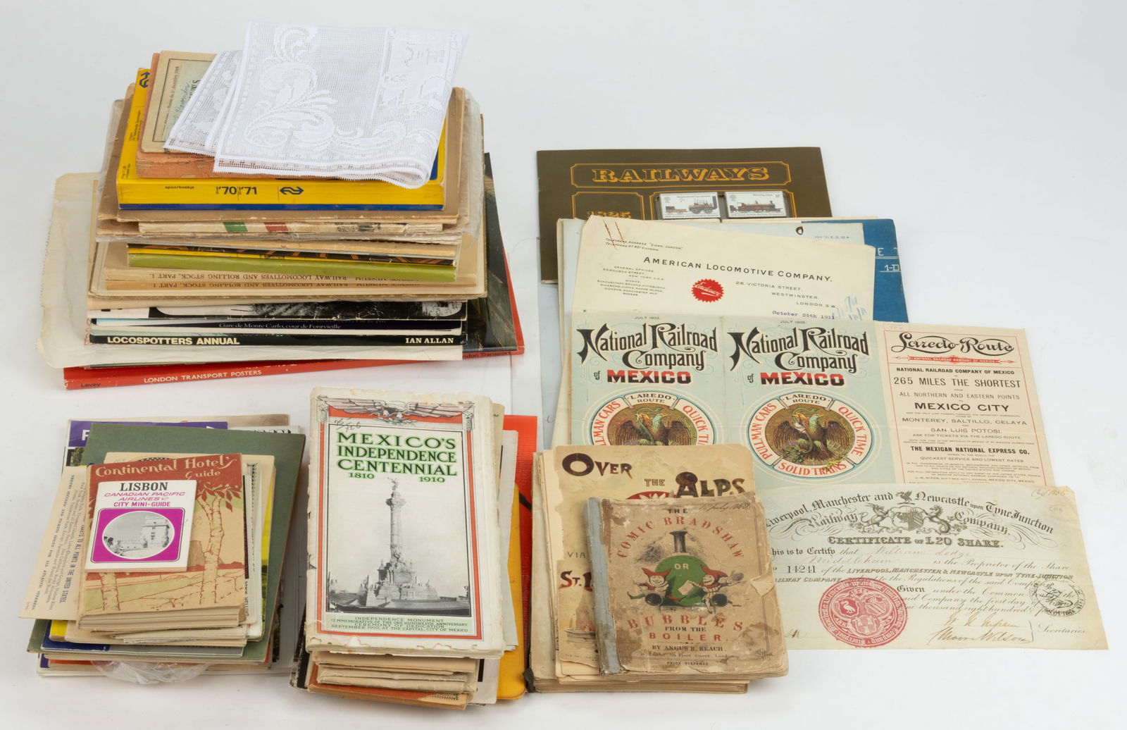 ASSORTED EUROPEAN RAILROAD EPHEMERA / PRINTED MATERIALS, UNCOUNTED LOT (1 of 1)