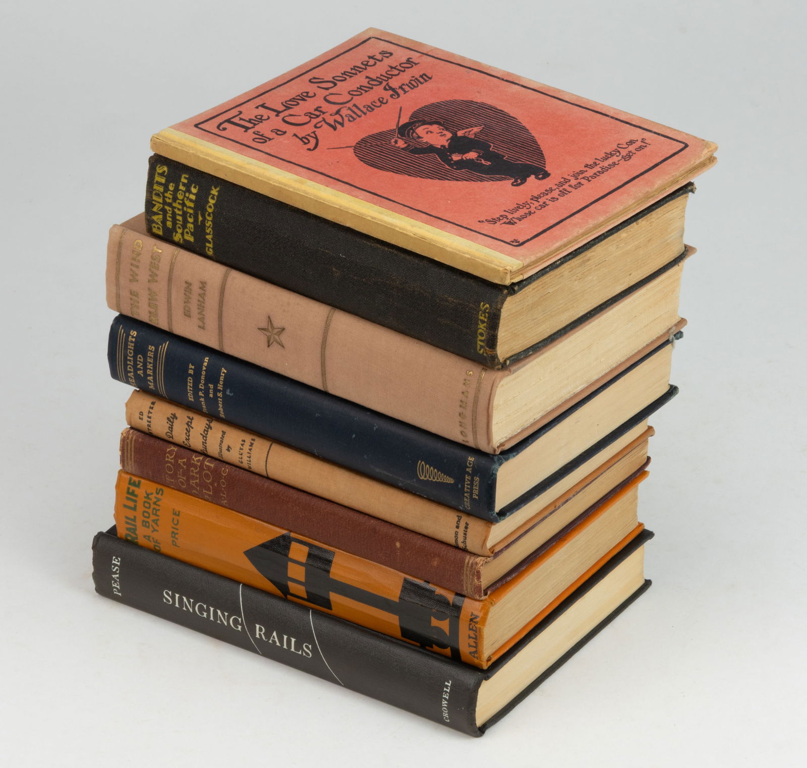 ASSORTED RAILROAD FICTION VOLUMES, LOT OF EIGHT (1 of 1)