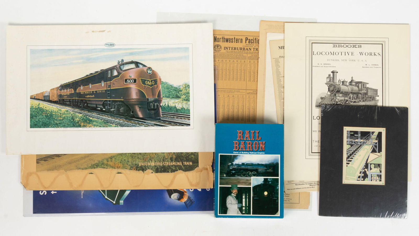 ASSORTED RAILROAD RELATED ARTICLES, LOT OF TEN (1 of 1)