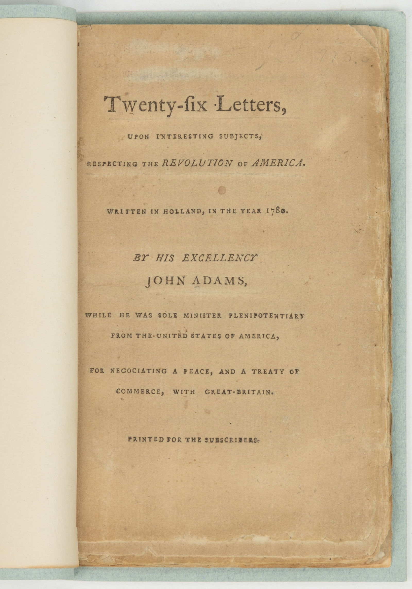AMERICAN REVOLUTION HISTORICAL IMPRINT / PAMPHLET (1 of 2)