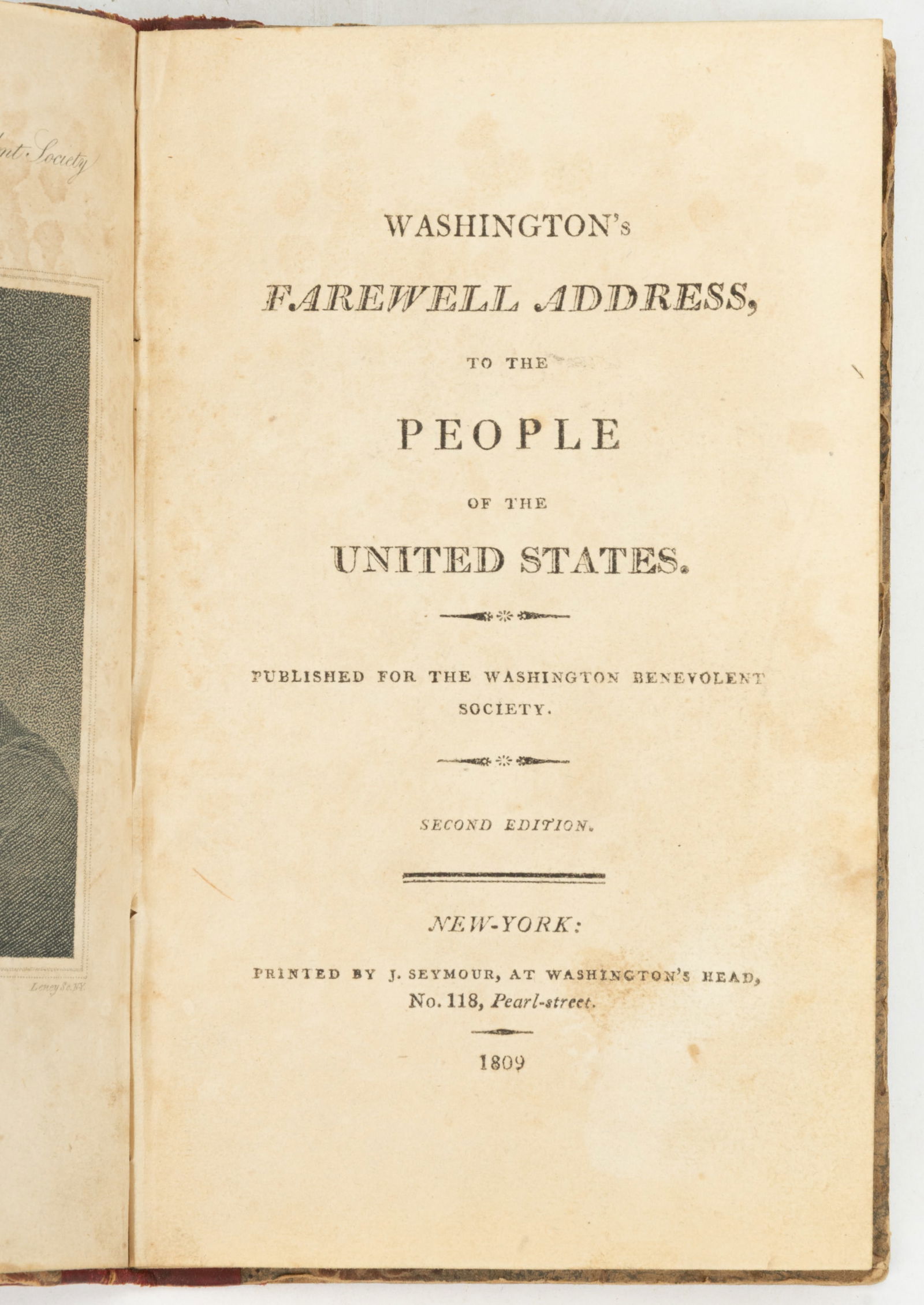 ANTIQUARIAN GEORGE WASHINGTON HISTORICAL VOLUME (1 of 2)