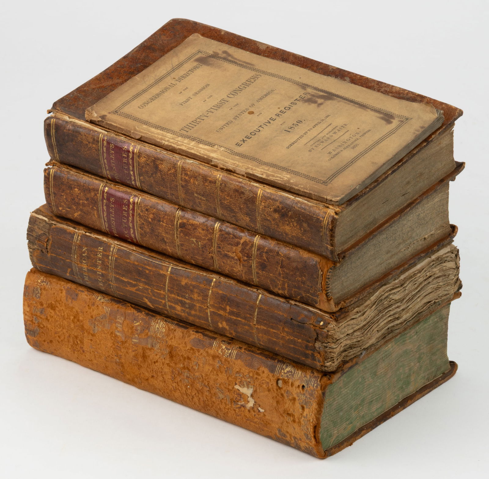 ANTIQUARIAN UNITED STATES GOVERNMENT AND HISTORICAL VOLUMES, LOT OF FIVE (1 of 1)