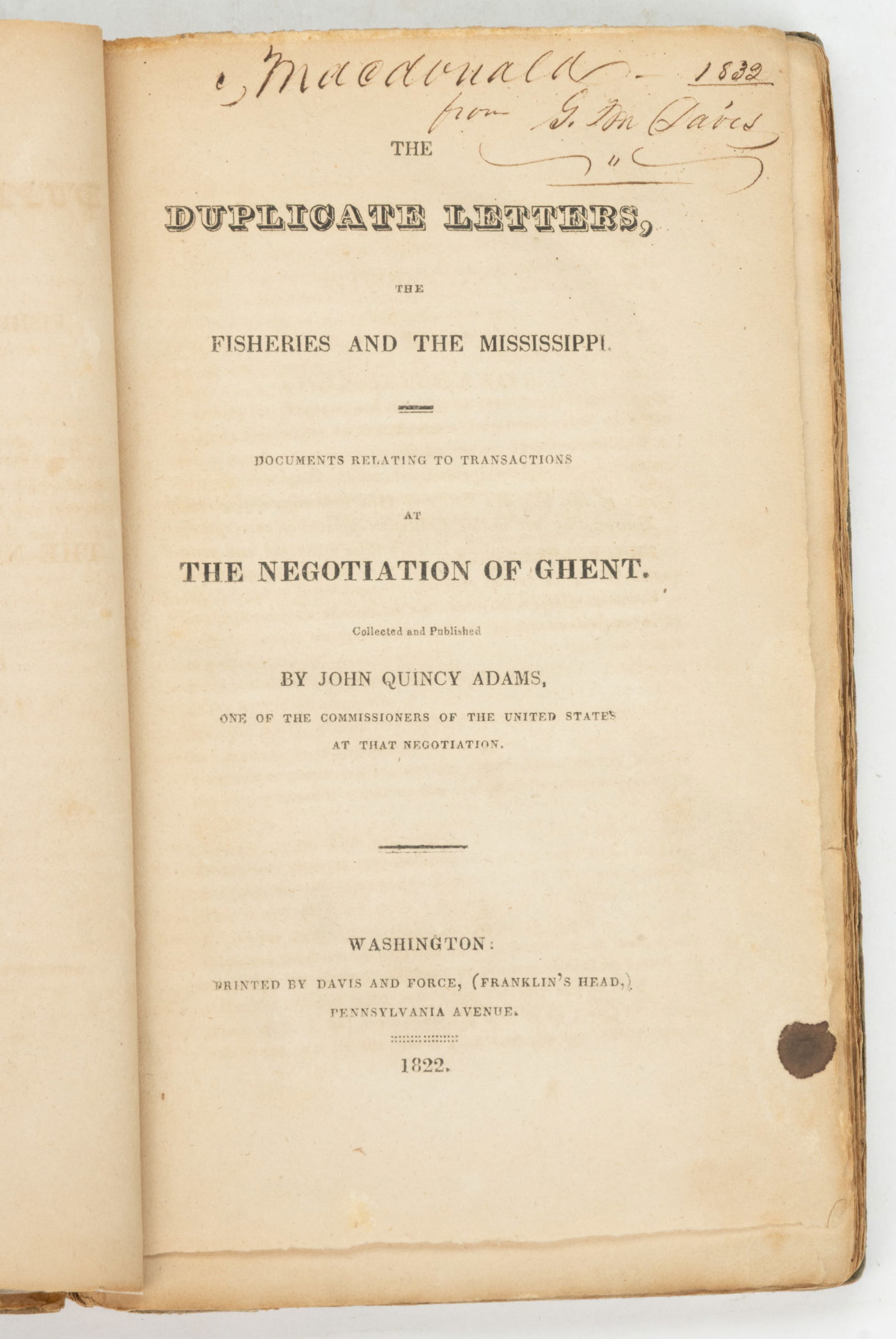 ANTIQUARIAN TREATY OF GHENT HISTORICAL VOLUME (1 of 2)