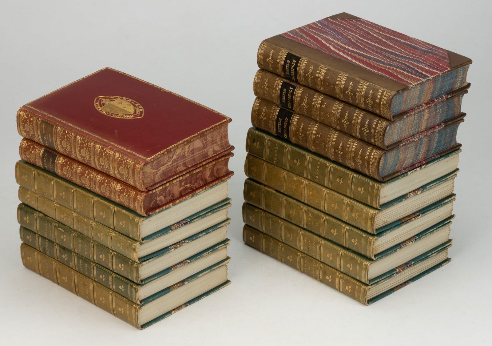 ANTIQUARIAN LITERARY FINE BINDINGS, LOT OF 15 VOLUMES (1 of 1)