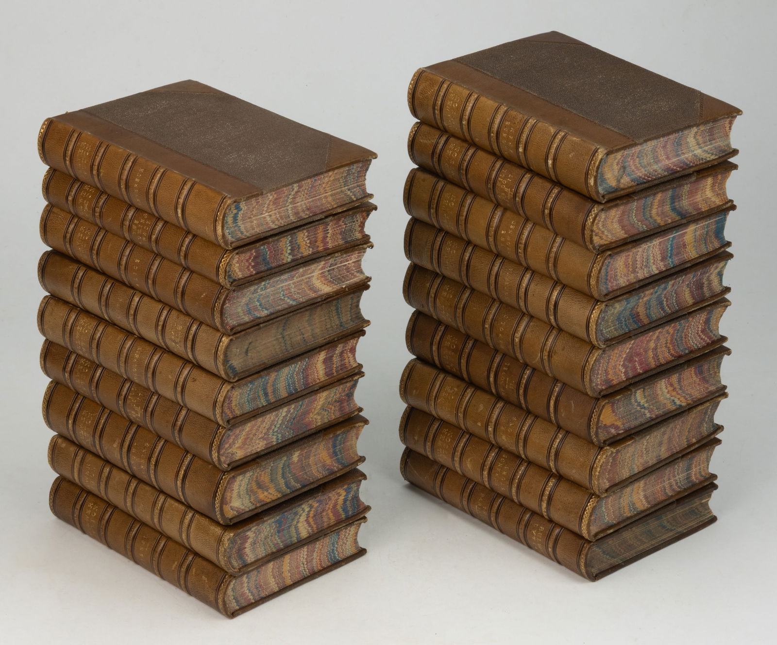 ANTIQUARIAN LITERARY FINE BINDINGS, LOT OF 18 VOLUMES (1 of 1)