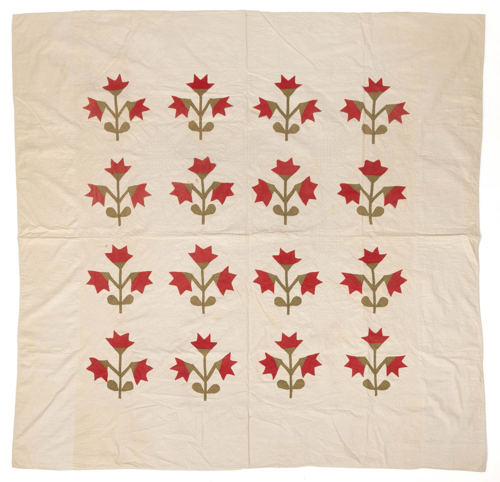 AMERICAN "LILY" APPLIQUE QUILT (1 of 7)