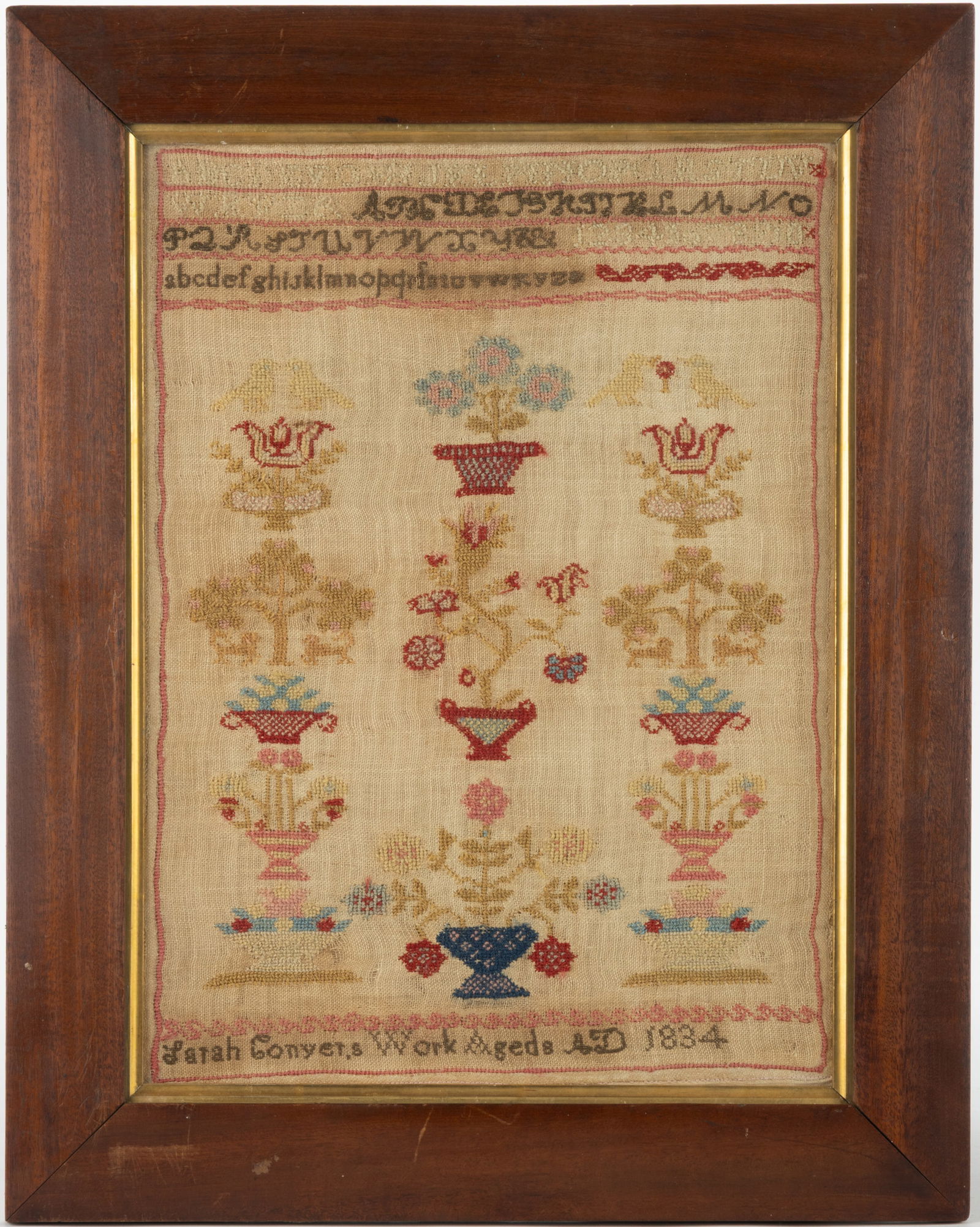 BRITISH PICTORIAL NEEDLEWORK SAMPLER (1 of 3)